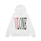 Vlone Hoodie autumn and winter red big V letter pullover