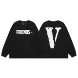 Vlone Sweatshirts Reflective Large V Letter Crew Neck