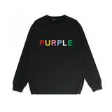 Purple Brand Long Sleeve T-Shirt Fashion Loose Long Sleeve Top