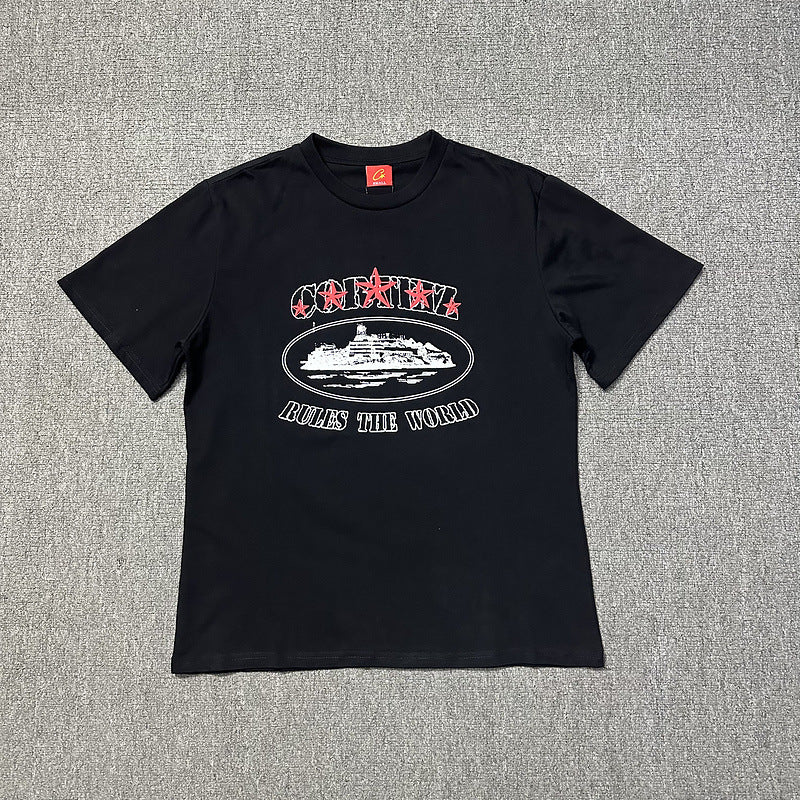 Corteiz T Shirt Foam Short Sleeve Casual Half Sleeve