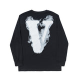 Palm Angle Sweatshirt Devil Angel Smoke Large V Print Couple Men and Women Loose Long Sleeve