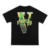 Vlone T Shirts Fashion Brand Summer High Street Men's and Women's T-shirt American Street Loose