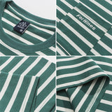 Men's T-Shirts Striped Short-Sleeved T-shirt Men's Loose Casual