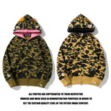 Bathing Ape Hoodie Shark Under the Stars Hooded Cardigan Zip Double Hat Camo Sweater Jacket