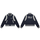 Ralph Lauren Coat Autumn/Winter Pony Embroidery Vintage Wool Leather Baseball