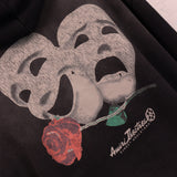 Amiri Hoodie AMI Rose mask pattern print hooded sweater for men and women