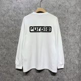 Purple Brand Long Sleeve T-Shirt Fashion Loose Long Sleeve Top