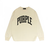 Purple Brand Long Sleeve T-Shirt Fashion Loose Long Sleeve Top