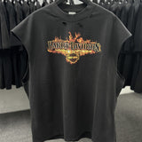 Men Vintage T-Shirts SAINT Flame Letter Printing Washing Water Old Casual