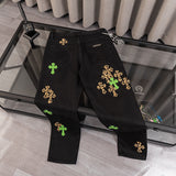 CHH Chrome Hearts Jeans Unisex Casual Loose Jeans