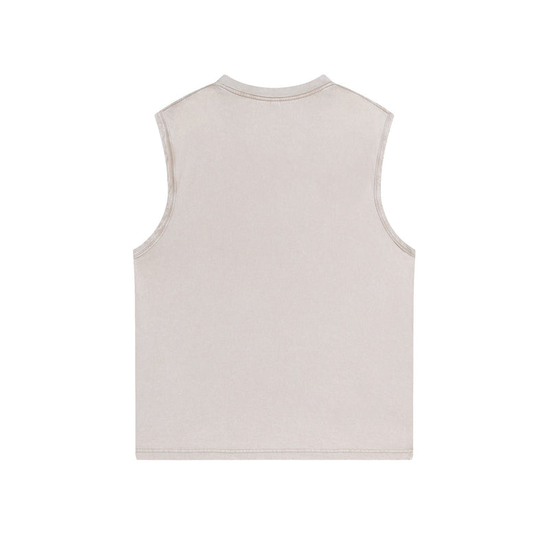 Fog Essentials tank spring and summer FOG double line pressure glue letter washing water old vest