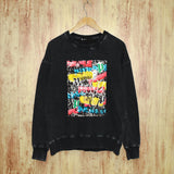Purple Brand Distressed Sweatshirt Retro Vintage Crew Neck Sweater