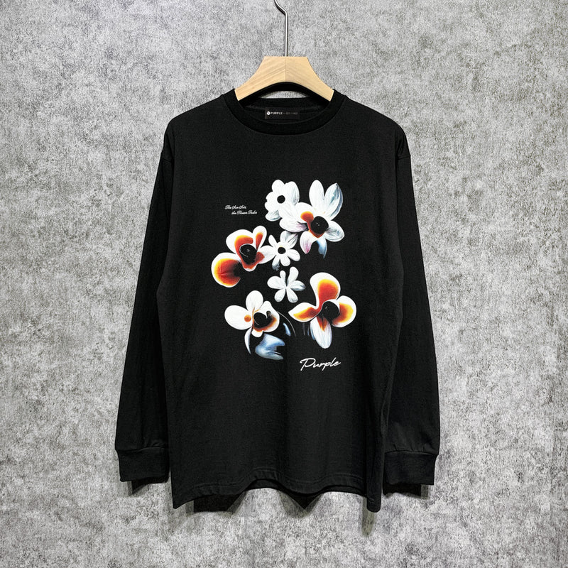 Purple Brand Long Sleeve T-Shirt Fashion Loose Long Sleeve Top