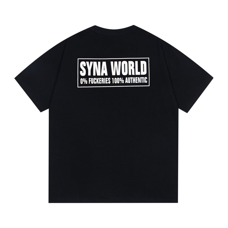 Synaworld T Shirts central cee Short Sleeve Classic Letter Print Loose Casual T-Shirt
