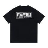 Synaworld T Shirts central cee Short Sleeve Classic Letter Print Loose Casual T-Shirt
