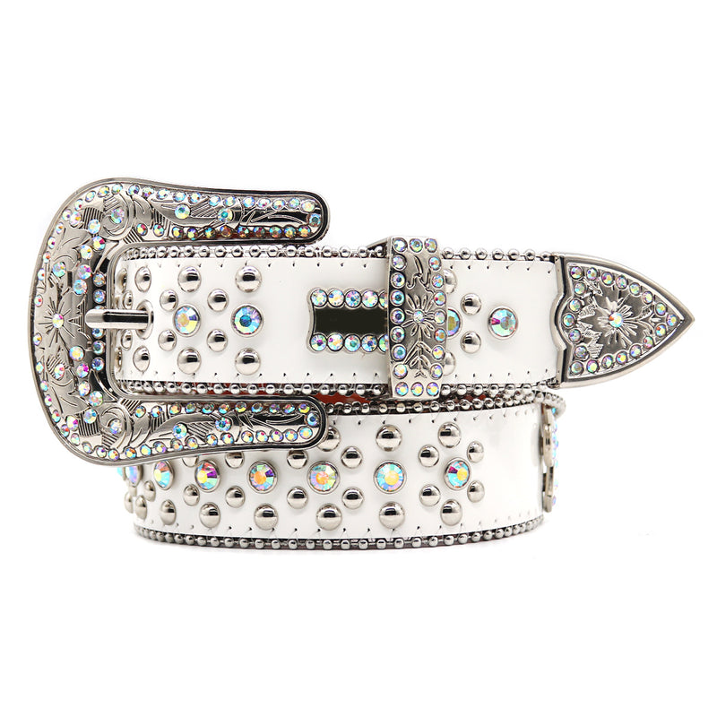 Hip-hop punk rhinestone belt punk style