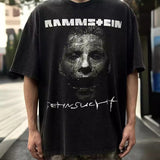 Men Vintage T-Shirts Vintage German Chariot Band Vintage Vintage Short Sleeve RAMMSTEIN