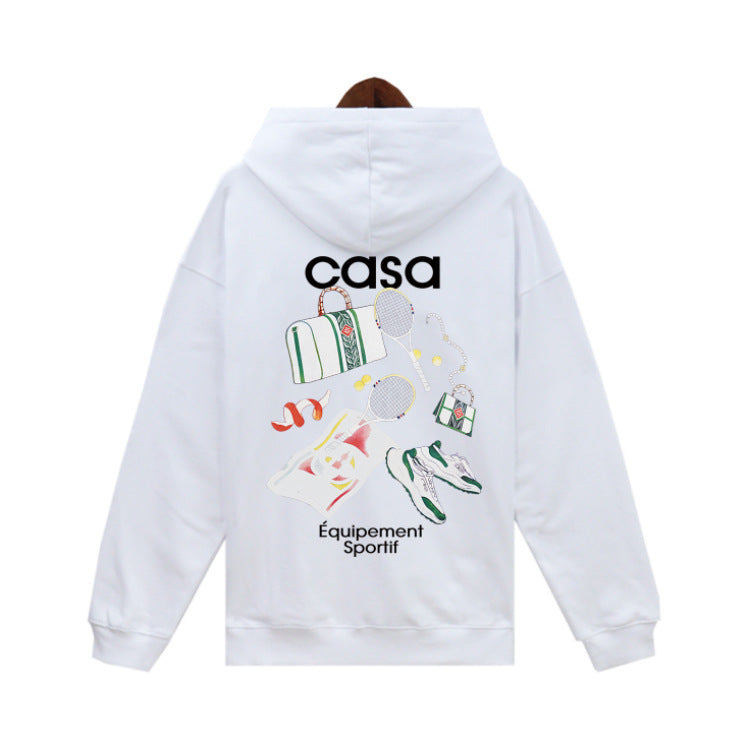 Casablanca Hoodie autumn and winter hooded sweater terry pure cotton