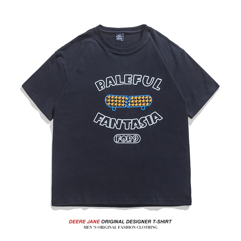 Men's T-Shirts Short-Sleeved T-shirt Men's Summer Pure Cotton Half-Sleeved Loose Casual