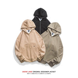 Men Cardigan Hoodie Sweater Men's Spring Leisure Top Solid Color Coat