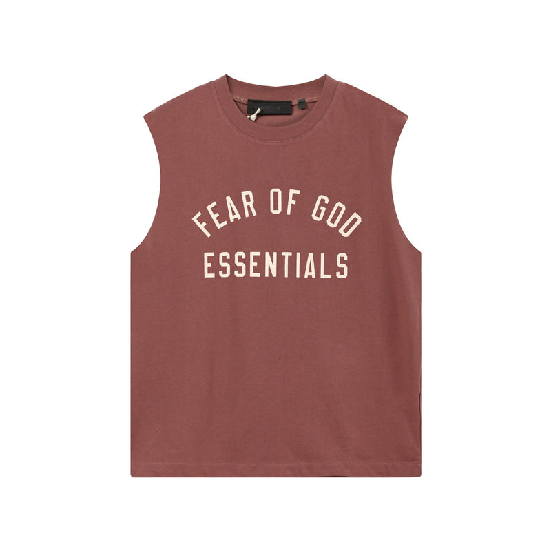 Fog Essentials tank summer FOG letter round neck pullover vest