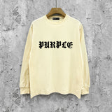Purple Brand Long Sleeve T-Shirt Fashion Loose Long Sleeve Top