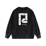 Purple Brand Distressed Sweatshirt Retro Vintage Crew Neck Sweater