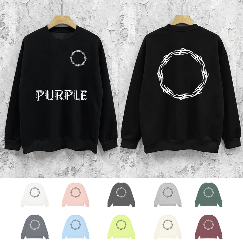 Purple Brand Sweatshirt Loose Crew Neck Sweater