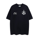 Rhude T Shirt Micro Label Letter Coconut Pattern Short Sleeve T-Shirt