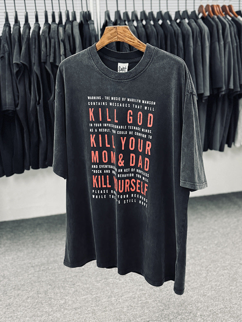 Men Vintage T-Shirts "Marilyn Manson" Saint Michael T-Shirt