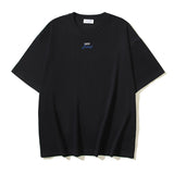 Off White T Shirts OW Letter Print Pattern Crew Neck Pullover Short Sleeves