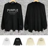 Purple Brand Long Sleeve T-Shirt Fashion Loose Long Sleeve Top