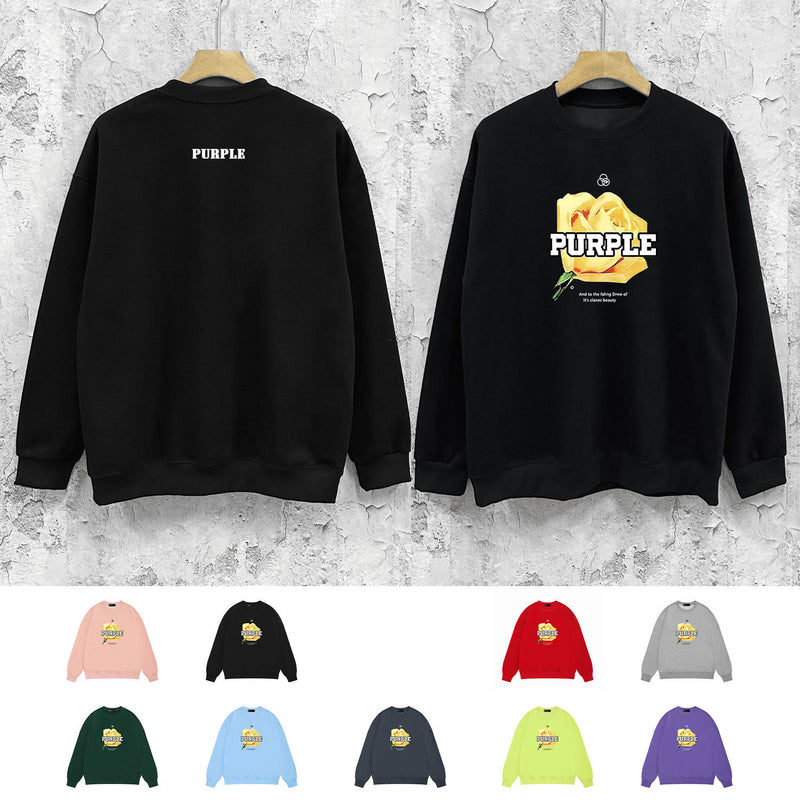 Purple Brand Sweatshirt Loose Crew Neck Sweater