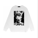 Purple Brand Long Sleeve T-Shirt Fashion Loose Long Sleeve Top