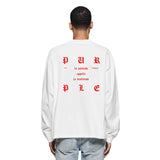 Purple Brand Long Sleeve T-Shirt Fashion Loose Long Sleeve Top