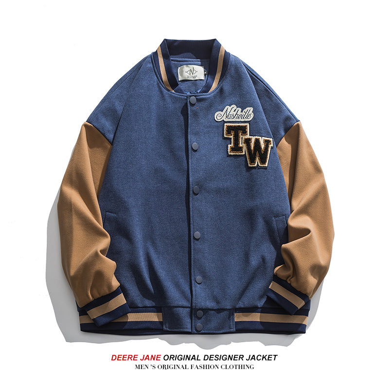 Men Jacket Baseball Uniform Men's Jacket Men's Loose