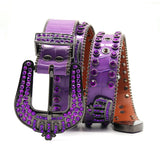 Hip-hop punk rhinestone belt punk style crown accessories