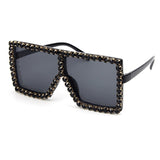Trendy punk glasses square frame