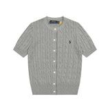 Ralph Lauren Knitted sweaters Ralph Lauren Knitted Short Sleeved Shirt RL Ralph Pony Standard POLO Short Sleeve Knitted Sweater Cardigan T-Shirt