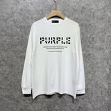 Purple Brand Long Sleeve T-Shirt Fashion Loose Long Sleeve Top