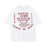 Jesus Is King T Shirt Kanye Jesus Is King Printed round Neck Loose Men's and Women's Short Sleeve T-shirt