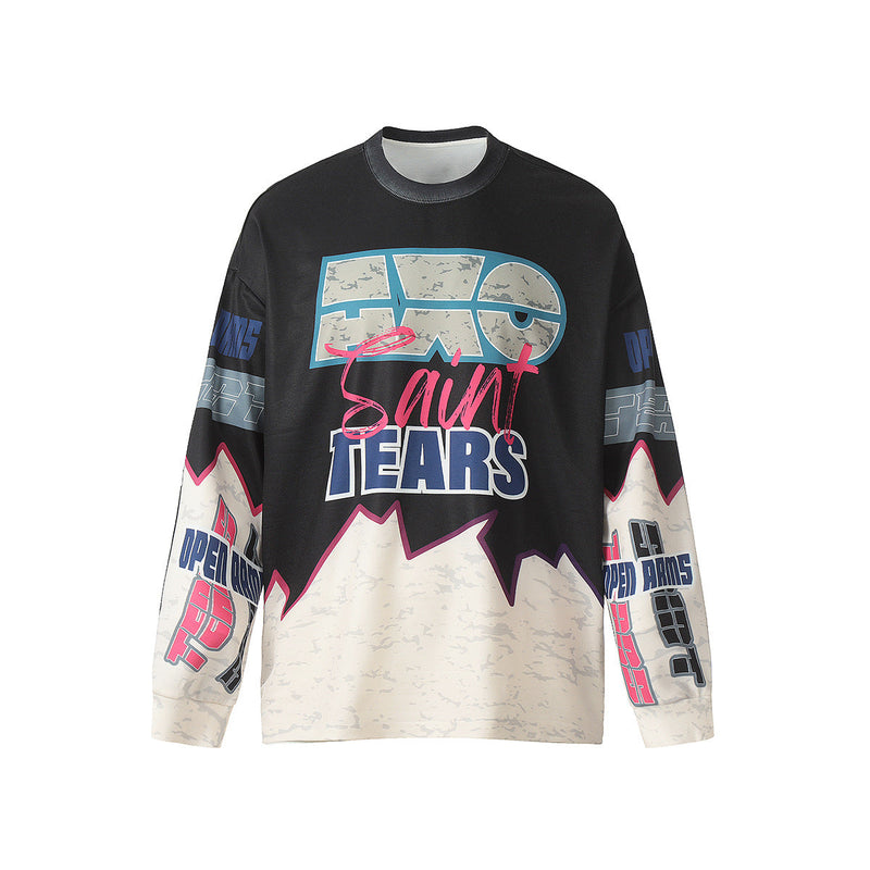 Men Long Sleeve Shirt Saint Michael Loose Long Sleeve Shirt