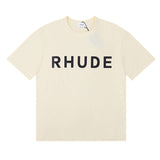 Rhude T Shirt Letter Logo Printed Short Sleeve T-Shirt
