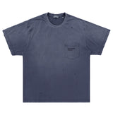 ERD T Shirts Retro Gradient Dyeing Short Sleeve T-shirt