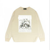 Purple Brand Long Sleeve T-Shirt Fashion Loose Long Sleeve Top