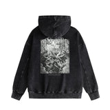 Purple Brand Distressed Hoodie Fashion Old Loose Hooded Sweater