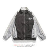 Men Jacket Spring Splicing Coat Men's Loose All-Match Sports Leisure