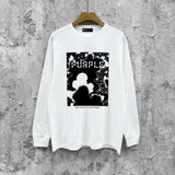 Purple Brand Long Sleeve T-Shirt Fashion Loose Long Sleeve Top