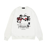 Purple Brand Sweatshirt Loose Crew Neck Boxing Pattern Sweater