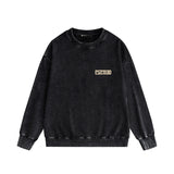 Purple Brand Distressed Sweatshirt Retro Vintage Crew Neck Sweater